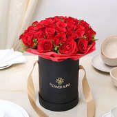 Buy Bunch of Red Roses Flowers Basket Online