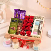 Red Roses N Chocolate Charm Hamper