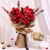 Red Roses N Ferrero Rocher Combo