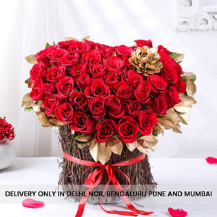 Red Roses With Golden Stories