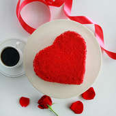 Red Rosey Velvet Cake: Heart Shaped Red Velvet Cake
