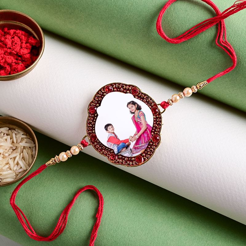 Top view of Personalised Rakhi online for Brother