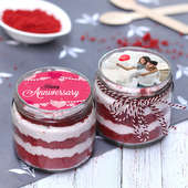 Red Velvet Jar Cake for Anniversary