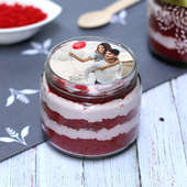 Red Velvet Anniversary Jar Cake