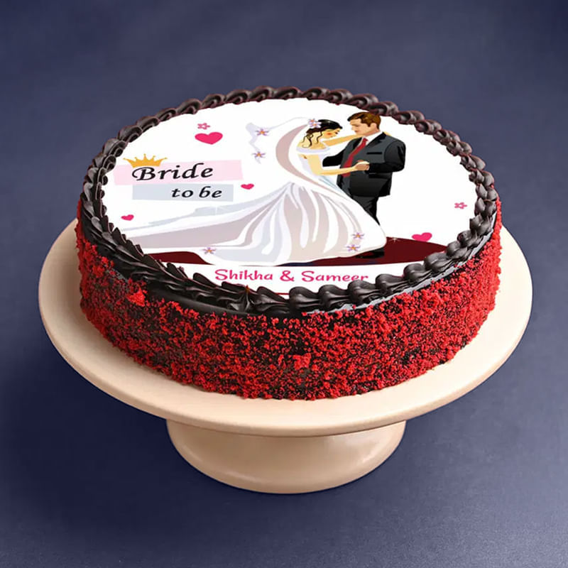 Red Velvet Bride To Be Cake