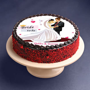 Red Velvet Bride To Be Cake