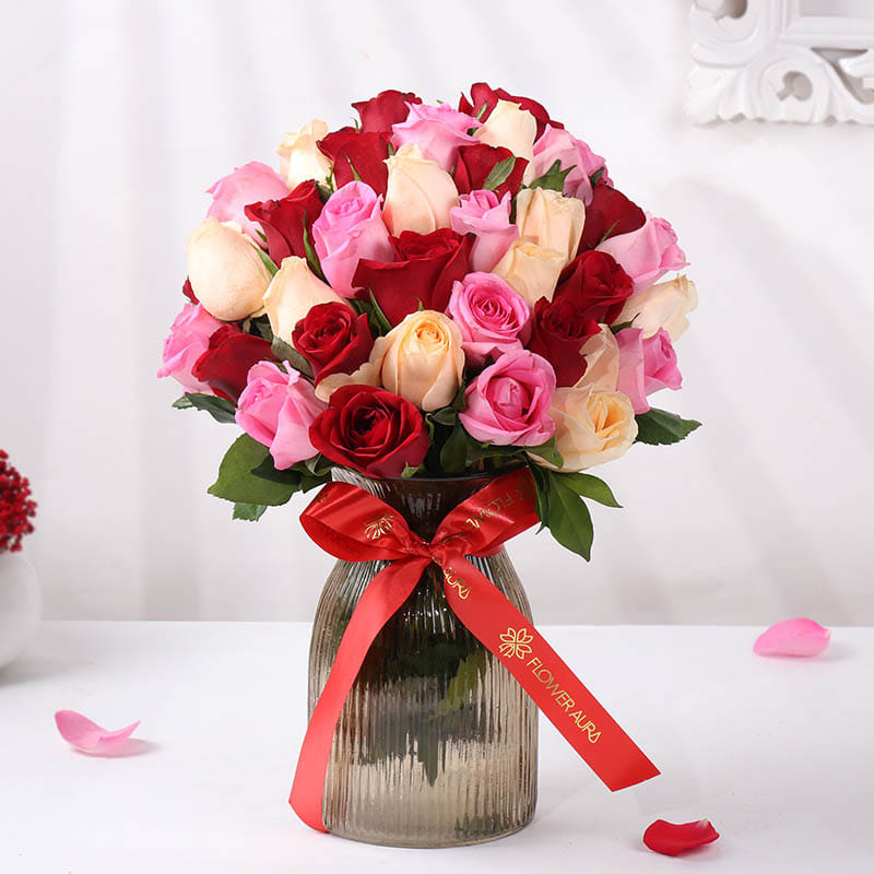Love Blooms In Mixed Roses