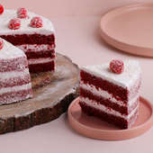 Slice View of Red Velvet Christmas Cake