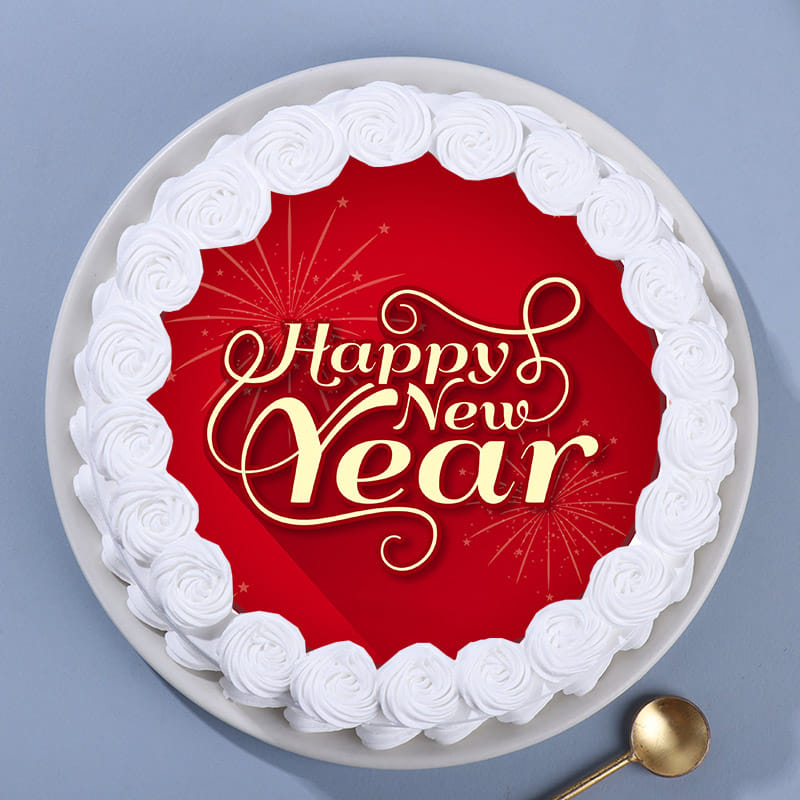 Happy New Year Poster Cake