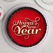 Red Velvet New Year Theme Cake