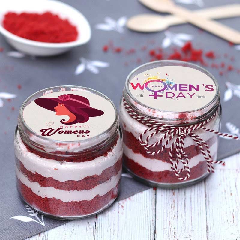 Red Velvet Jar Cake Duo