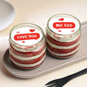 Red Velvet Love Jar Cakes Duo