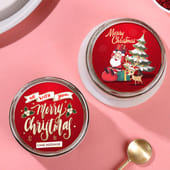 Red Velvet Merry Christmas Jar Cake Duo