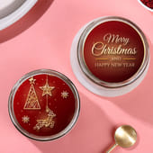 Red Velvet Merry Christmas Poster Jar Cake Duo