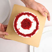 Order Red Velvet Mini Cake - Full Top View of Cake