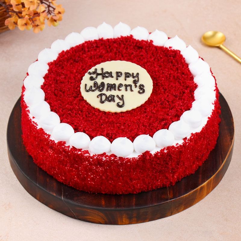 Red Velvet Womens Day Cake