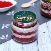 Red Velvet Jar Cake For Christmas 