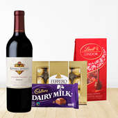 Buy Red Wine N Mixed Chocolates Online