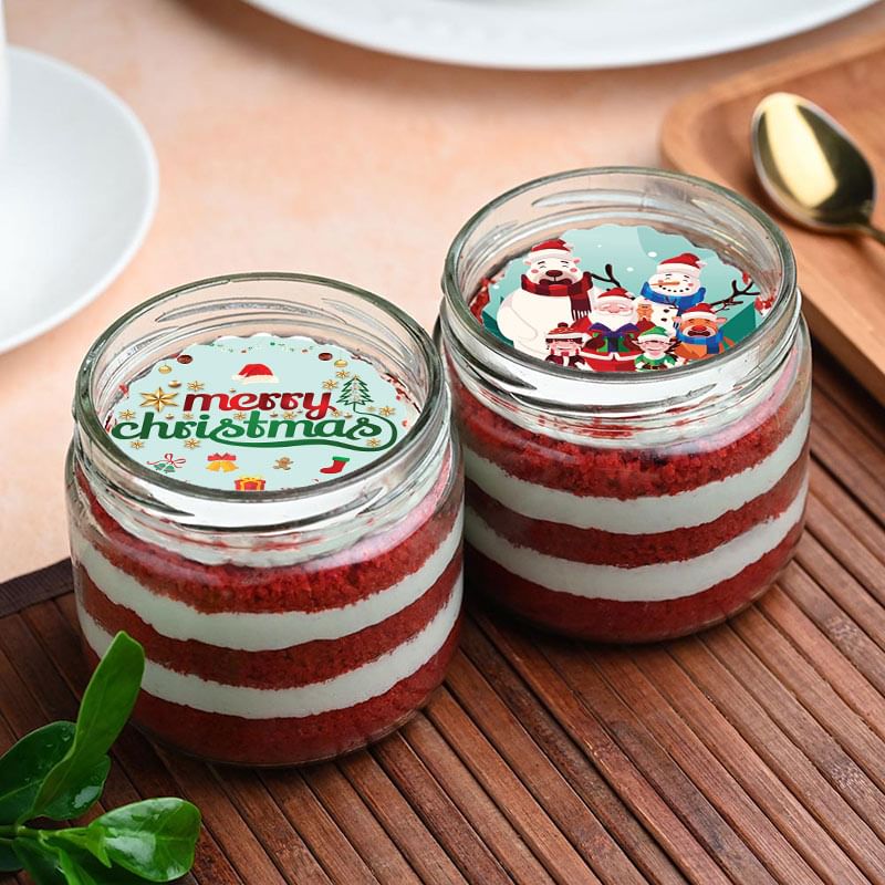 Xmas Photo Jar Cakes Set