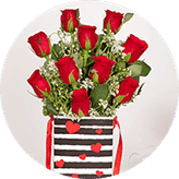 Order Red Flowers Online to India