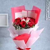 Rose Touch N Teddy Valentine Combo Gift