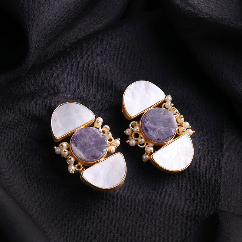 Regal African Amethyst Earrings