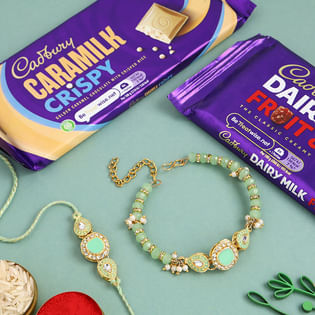 Regal Bhai Bhabhi Rakhi Set With Chocolates