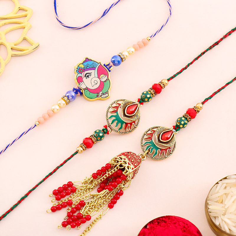 Regal Bhai Bhabhi Rakhis With Ganesha Kids Rakhi
