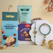 Regal Bhaiya Bhabhi Bracelet Rakhi Set With Treats