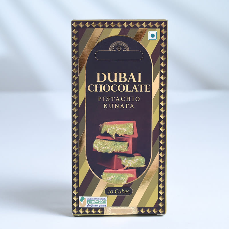 Regal Peacock Rakhi Trio N Kunafa Chocolate