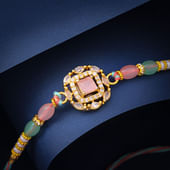 Regal Pink Sparkle Ad Rakhi