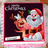 Merry Christmas Poster Cake