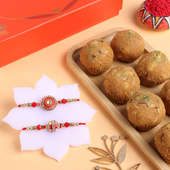 Online Rakhi Delivery in UK with Besan Laddoo