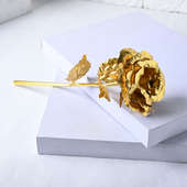 Rocher With Goldplated Artificial Rose : Valentine Day Gifts