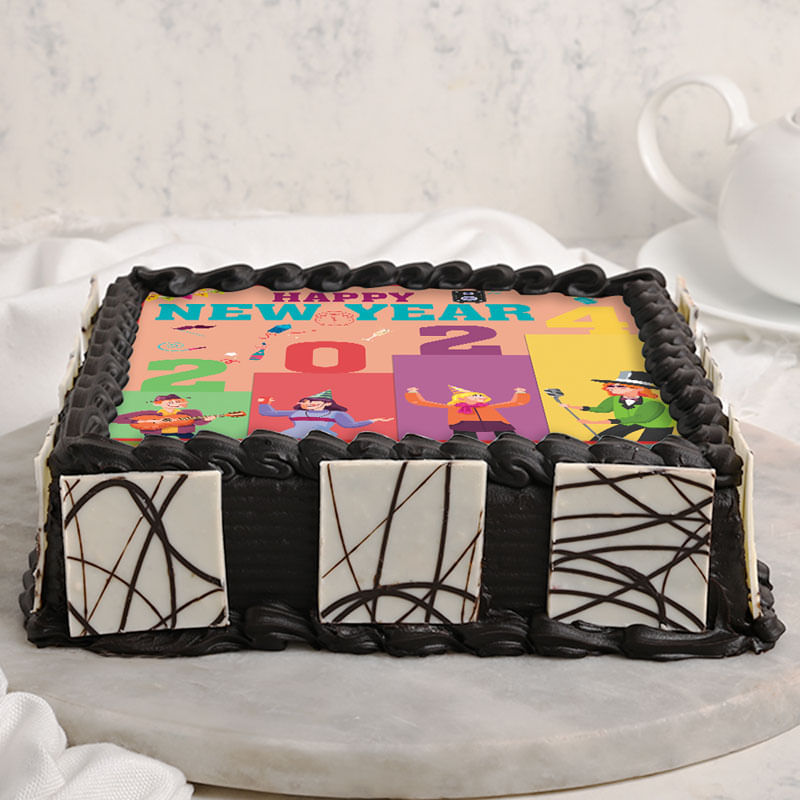 Rock N Roll Happy New Year Cake