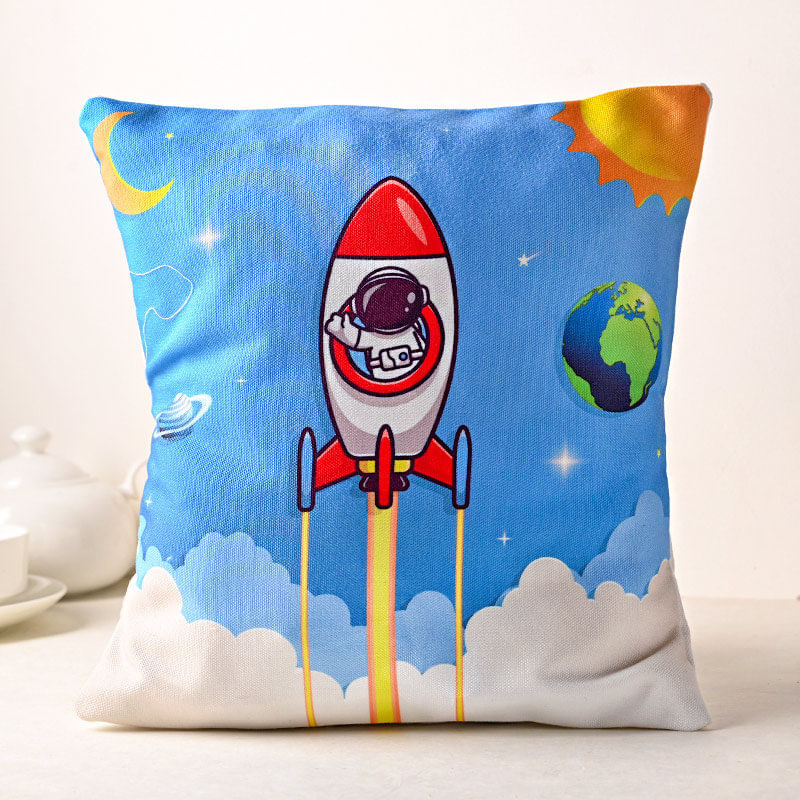 Rocket In Space Pillow