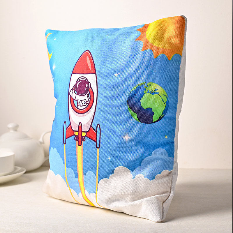 Rocket In Space Pillow