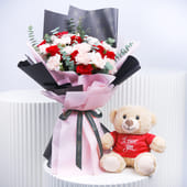 Romance Wrapped In Blooms N Teddy