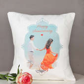 Romantic Anniversary Cushion - 12x12 Personalised Inches Printed Cushion 