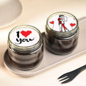 Romantic Chocolate Jar Cake Duo
