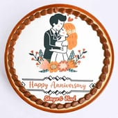 Romantic Couple Anniversary Cake