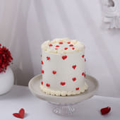 Romantic Hearts Butterscotch Cake