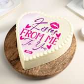 Romantic Kiss Of Love Cake