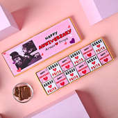 Romantic Personalised Anniversary Gift Box, Customised Chocolates Gift Box