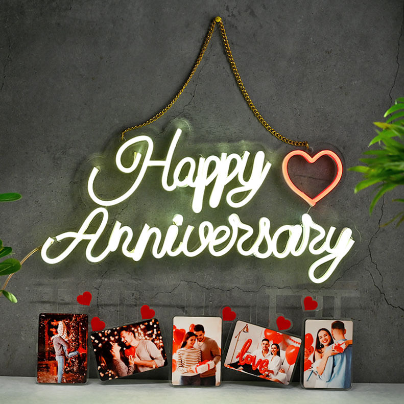 Romantic Personalised Anniversary Neon Light