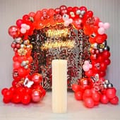 Romantic Red Anniversary Backdrop