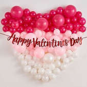 Romantic Valentines Day Balloon Decor