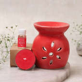 Rose Aroma Diffuser N Candle