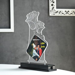 Rose Custom Led Couple Lamp