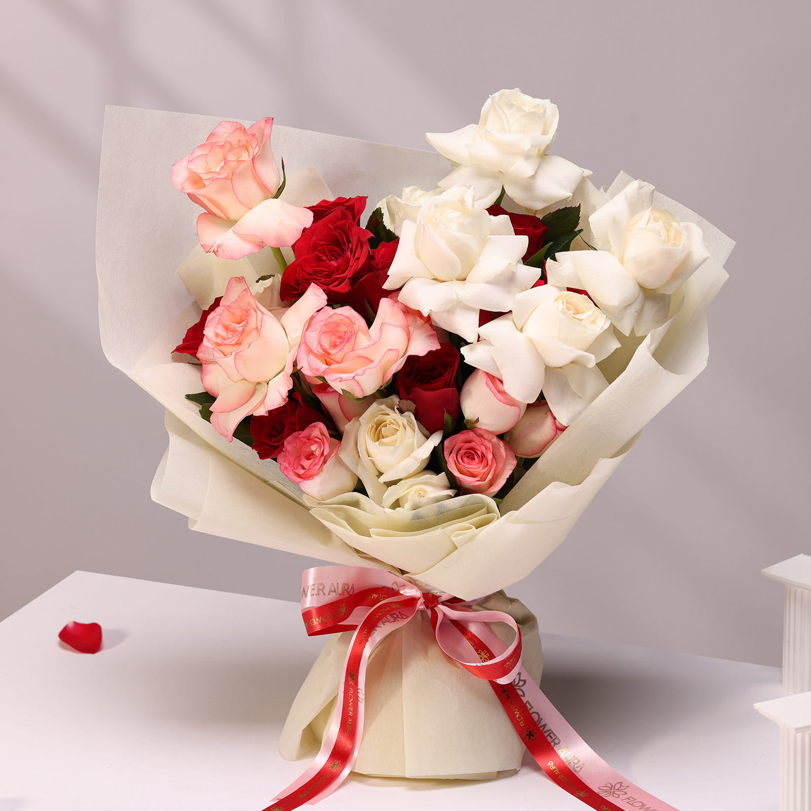 Rose Love Bouquet N Puppy Teddy Combo